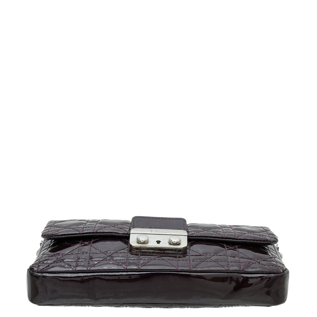 Christian Dior Violet Miss Dior Promenade Wallet On Chain