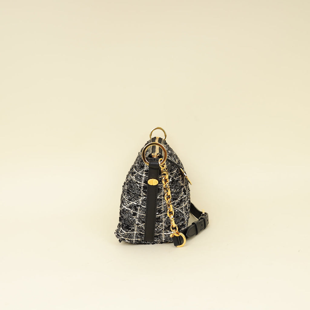 Christian Dior Black Diorstar Hobo Bag with Chain