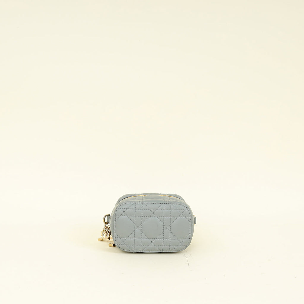 Christian Dior Grey Lady Dior Micro Vanity Case