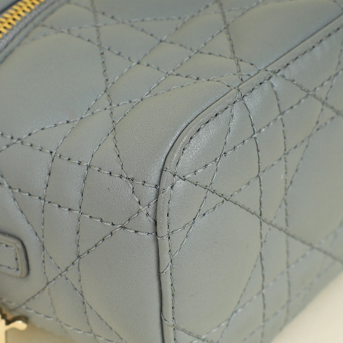 Christian Dior Grey Lady Dior Micro Vanity Case