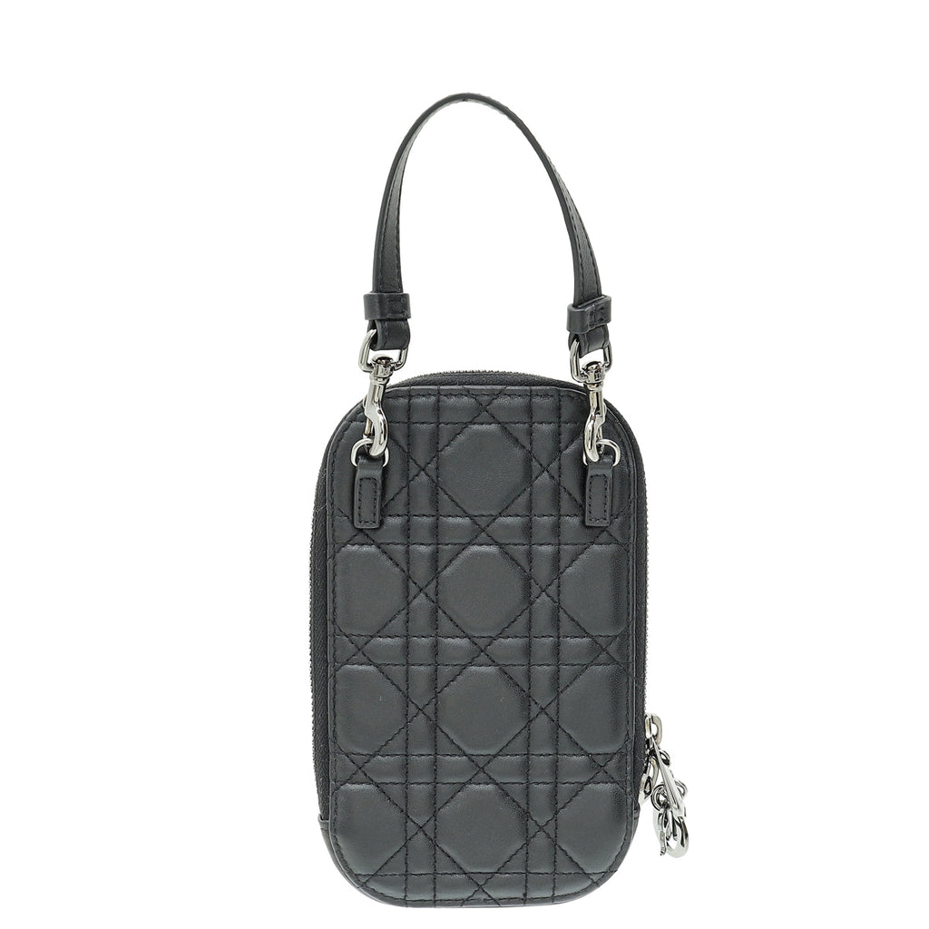 Christian Dior Black Lady Dior Call'in Dior Phone Holder