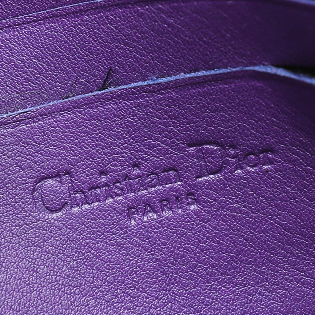 Christian Dior Violet New Lock Promenade Wallet On Chain