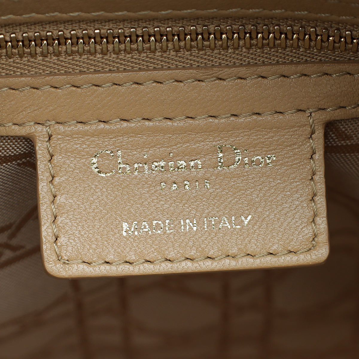 Christian Dior Beige Lady Dior Large Bag