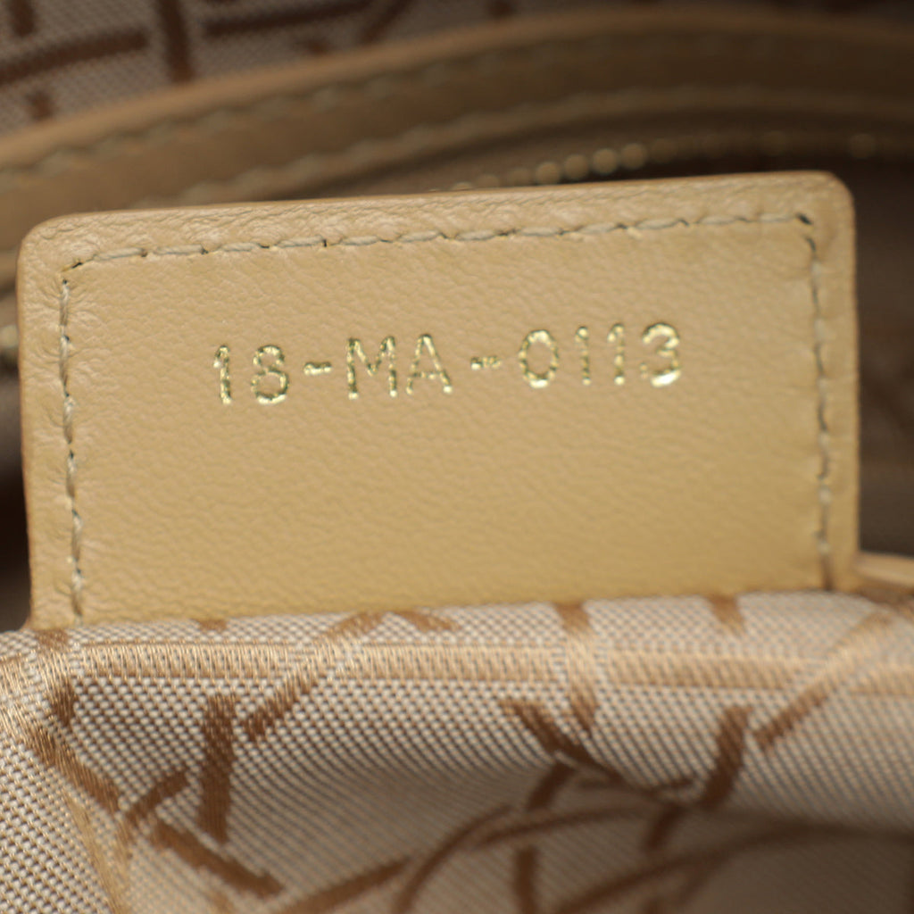 Christian Dior Beige Lady Dior Large Bag