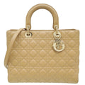 Christian Dior Beige Lady Dior Large Bag