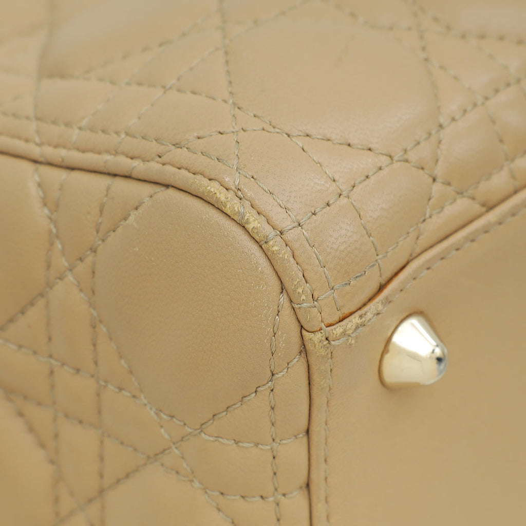 Christian Dior Beige Lady Dior Large Bag
