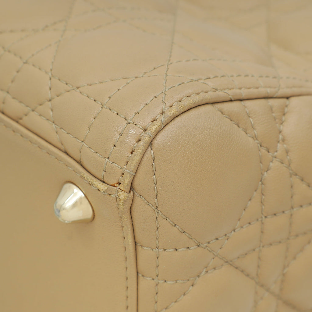 Christian Dior Beige Lady Dior Large Bag