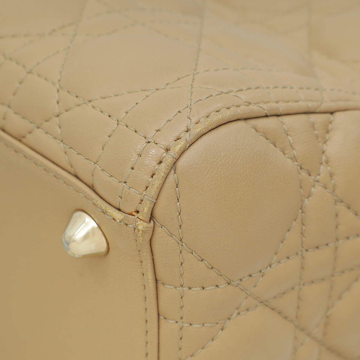 Christian Dior Beige Lady Dior Large Bag