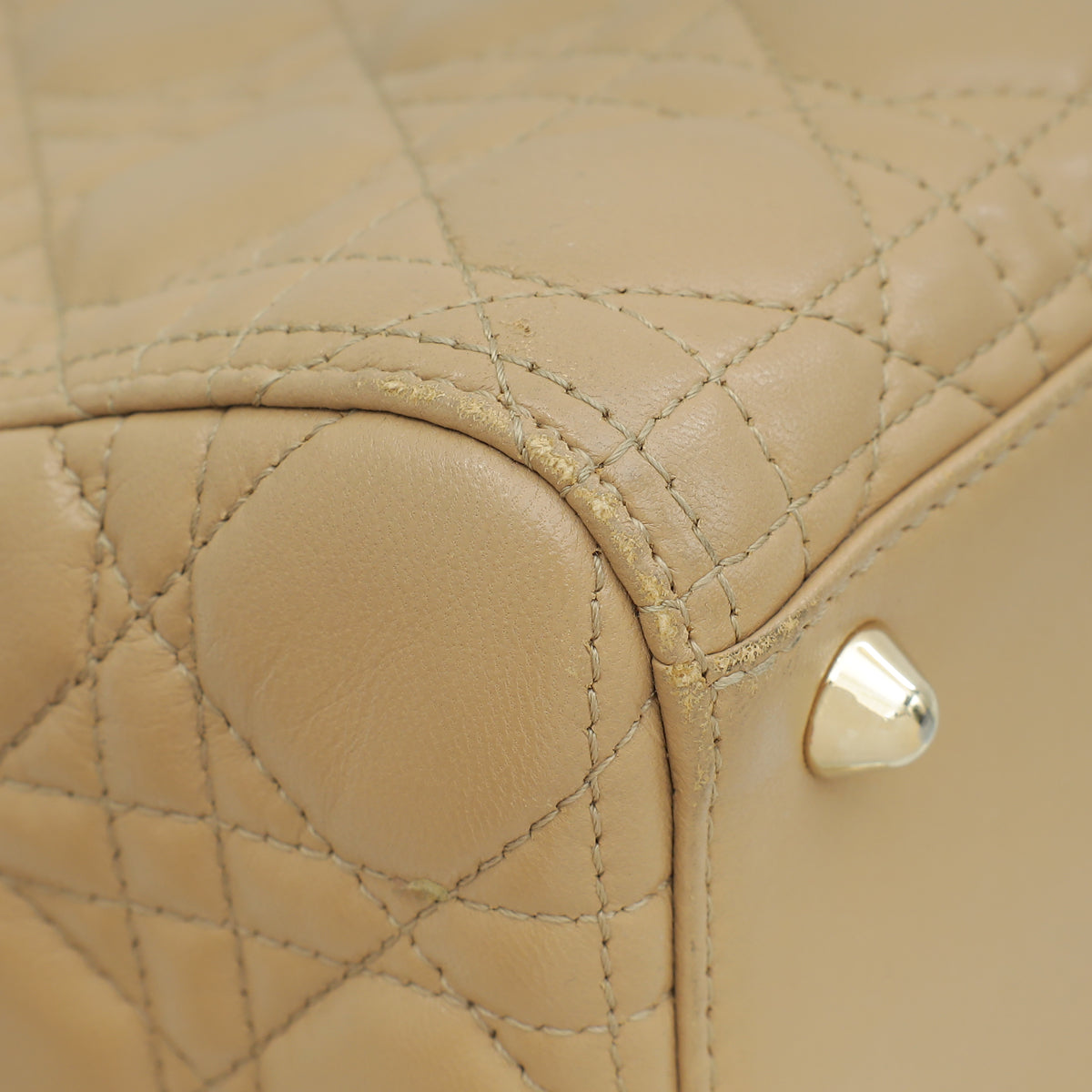 Christian Dior Beige Lady Dior Large Bag