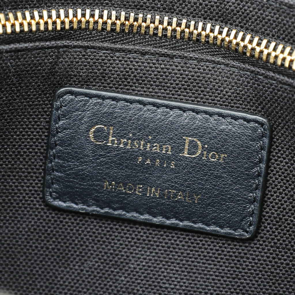 Christian Dior Navy Blue 30 Montaigne Oblique 2 Way Chain Pouch