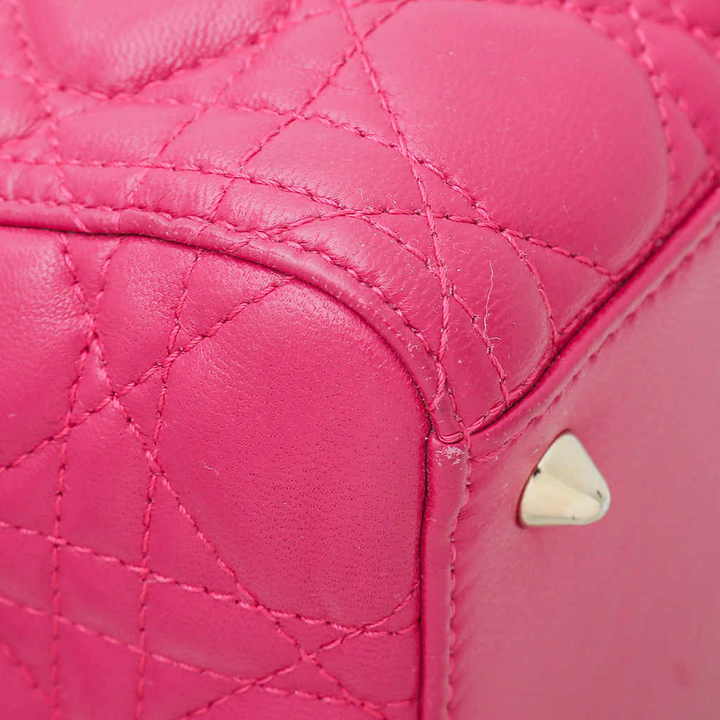 Christian Dior Fuchsia Lady Dior Medium Bag