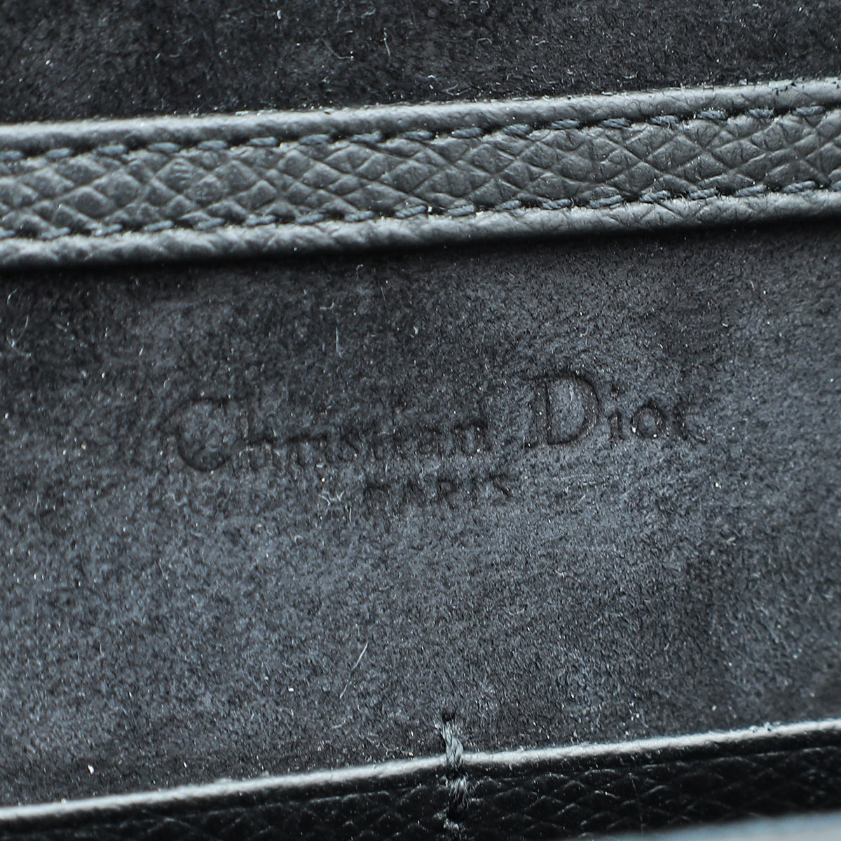 Christian Dior Black Diorama Wallet On Chain