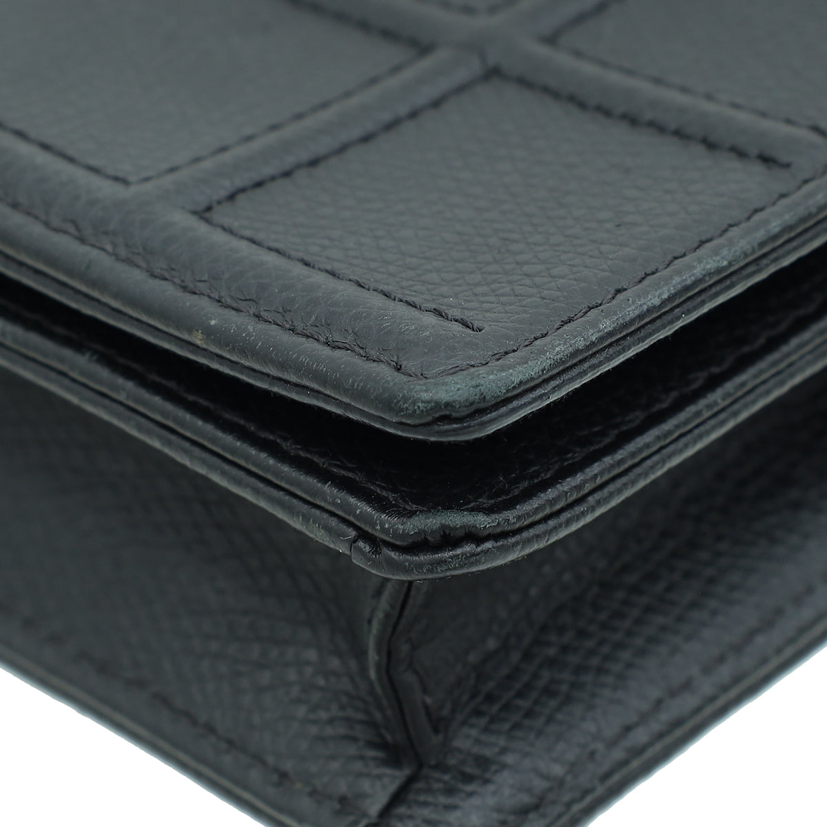 Christian Dior Black Diorama Wallet On Chain