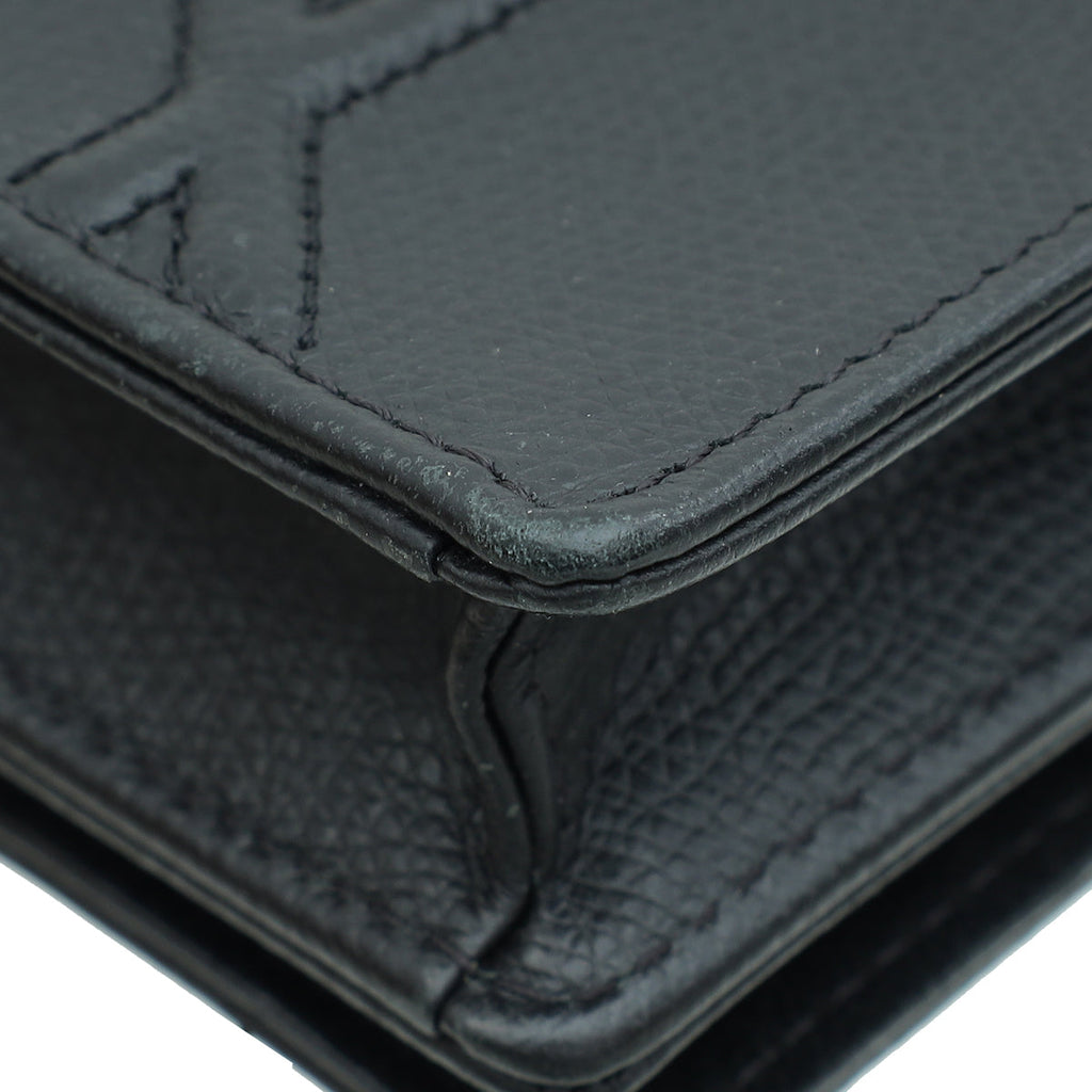 Christian Dior Black Diorama Wallet On Chain