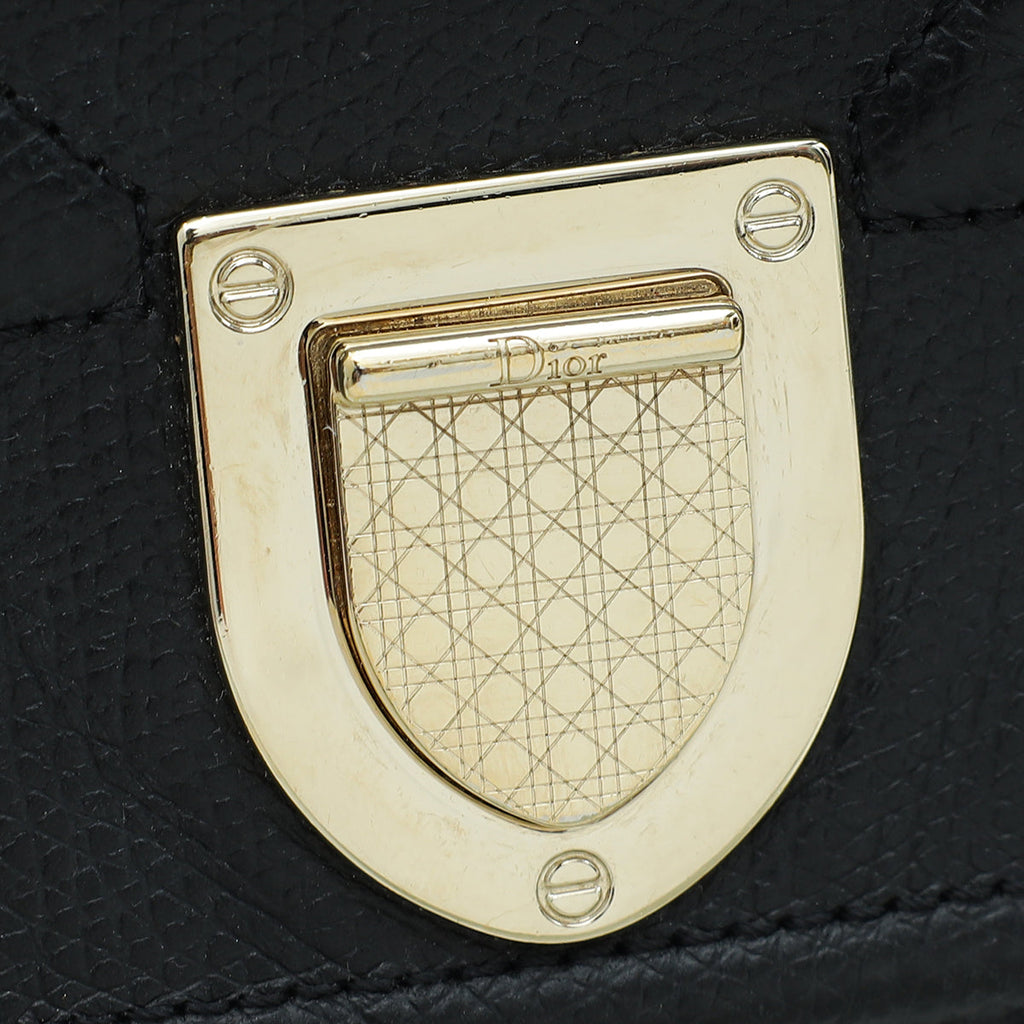 Christian Dior Black Diorama Wallet On Chain