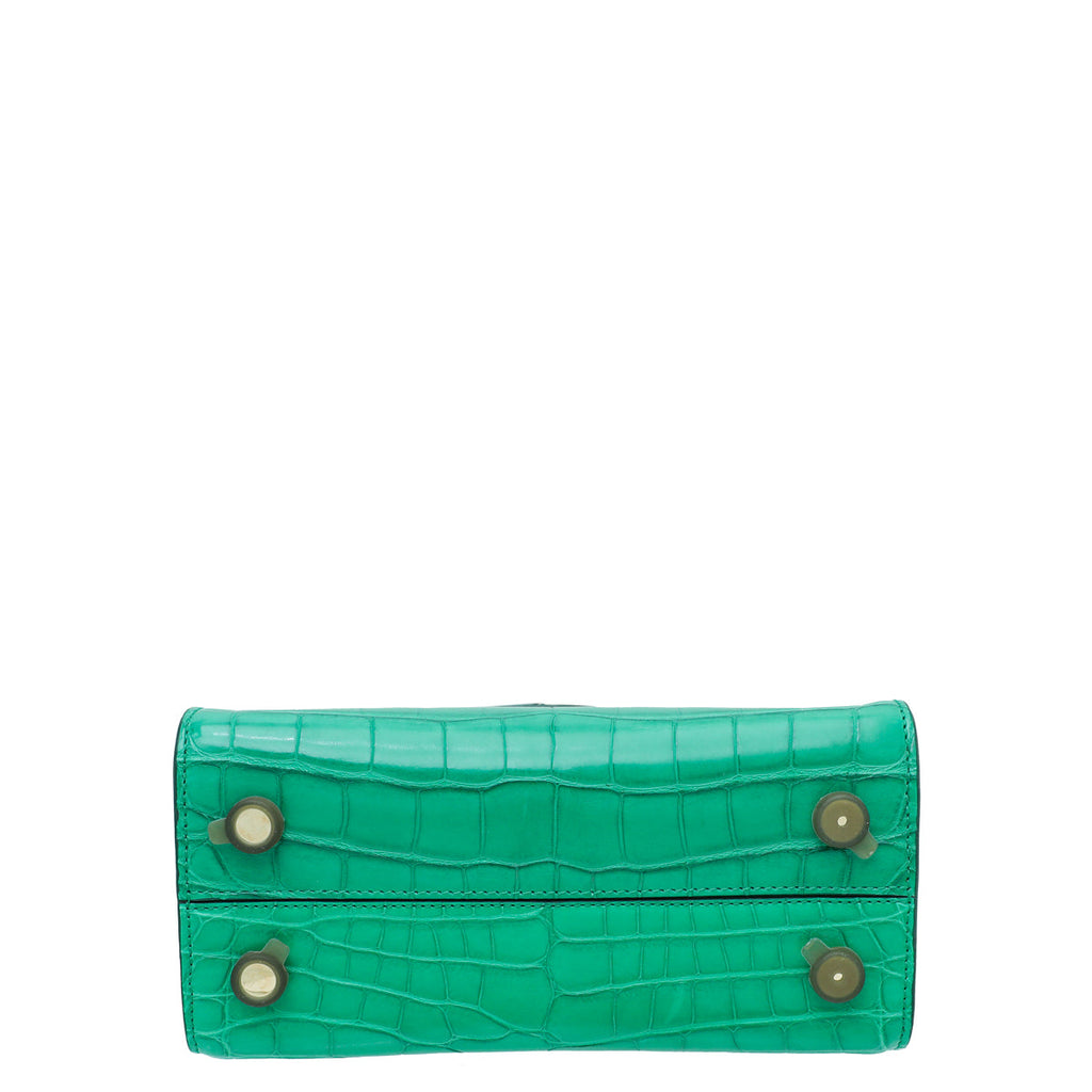 Christian Dior Green Alligator Diorever Mini Bag