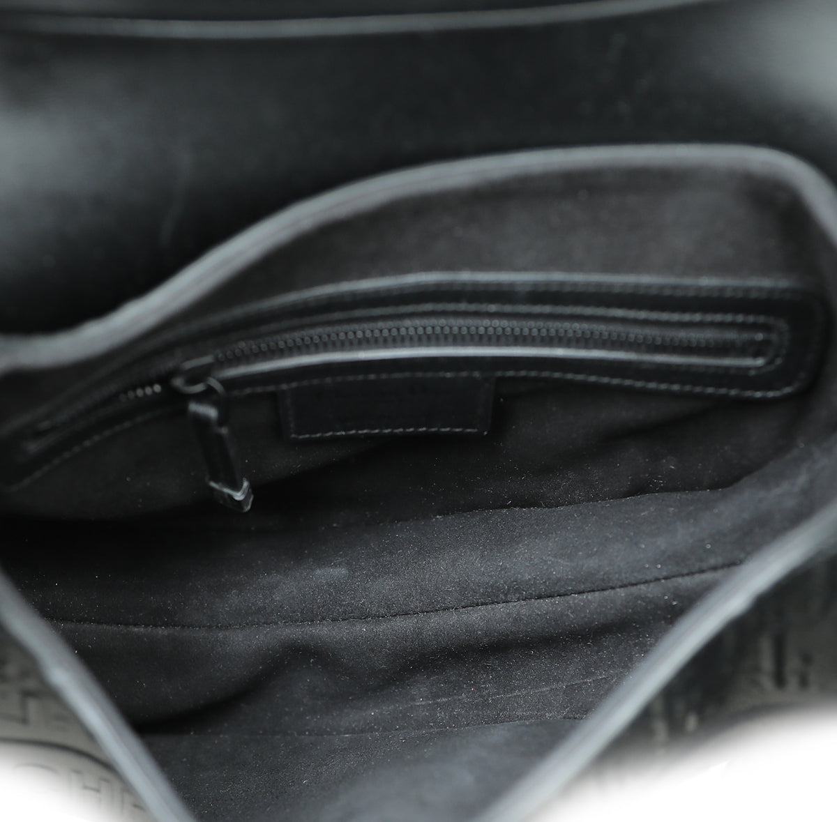 Christian Dior Black Oblique Embossed Saddle Medium Bag