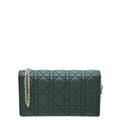 Christian Dior Forest Green Lady Dior Chain Pouch