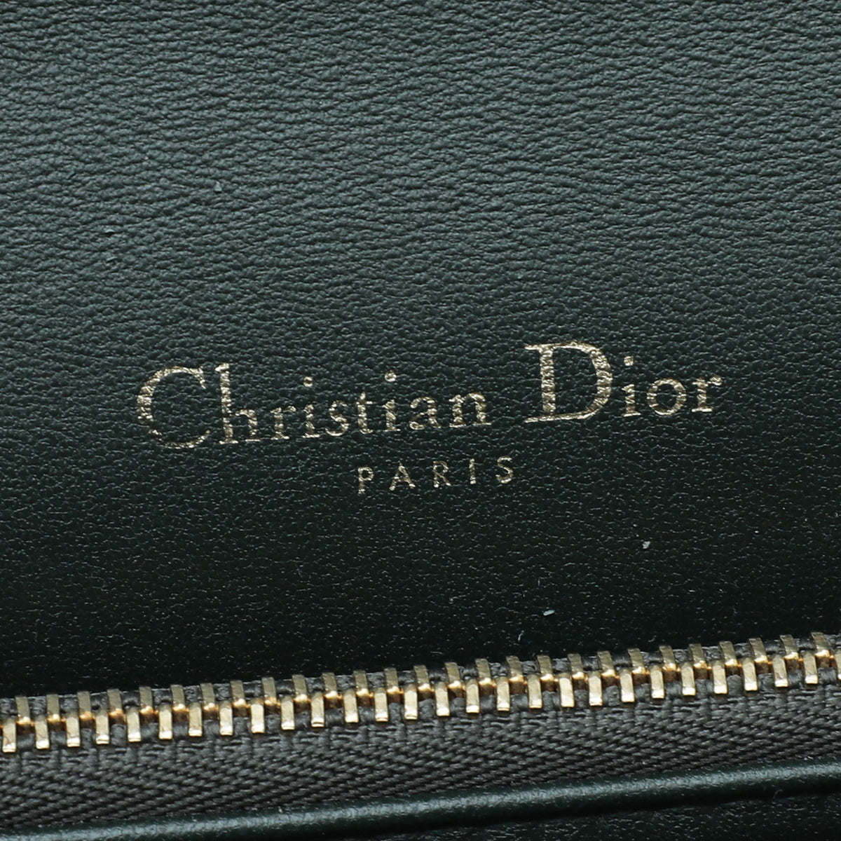 Christian Dior Forest Green Lady Dior Chain Pouch