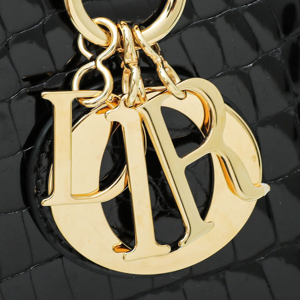Christian Dior Crocodile Lady Dior Medium Bag