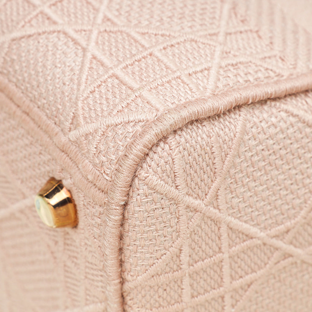 Christian Dior Rosewood Lady D-Lite Cannage Embroidery Medium Bag