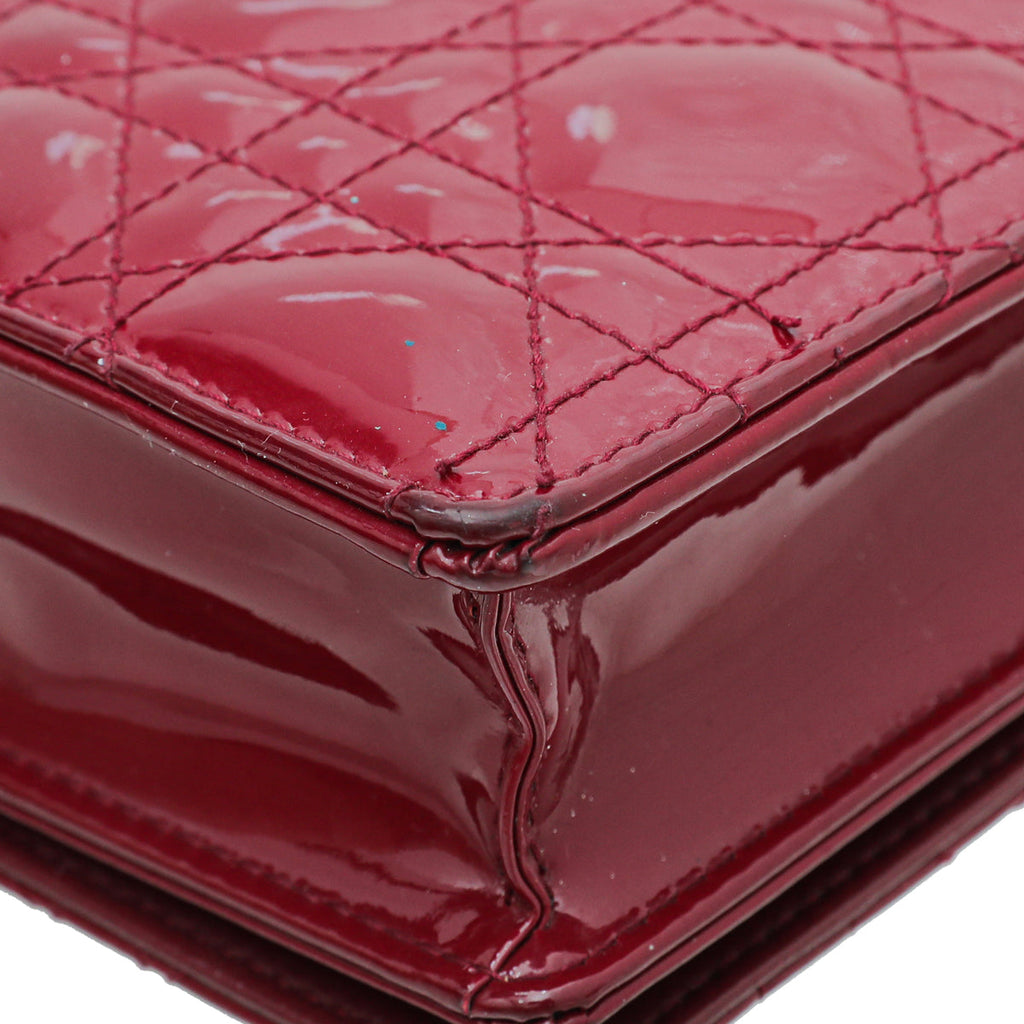 Christian Dior Cherry Lady Dior Chain Pouch