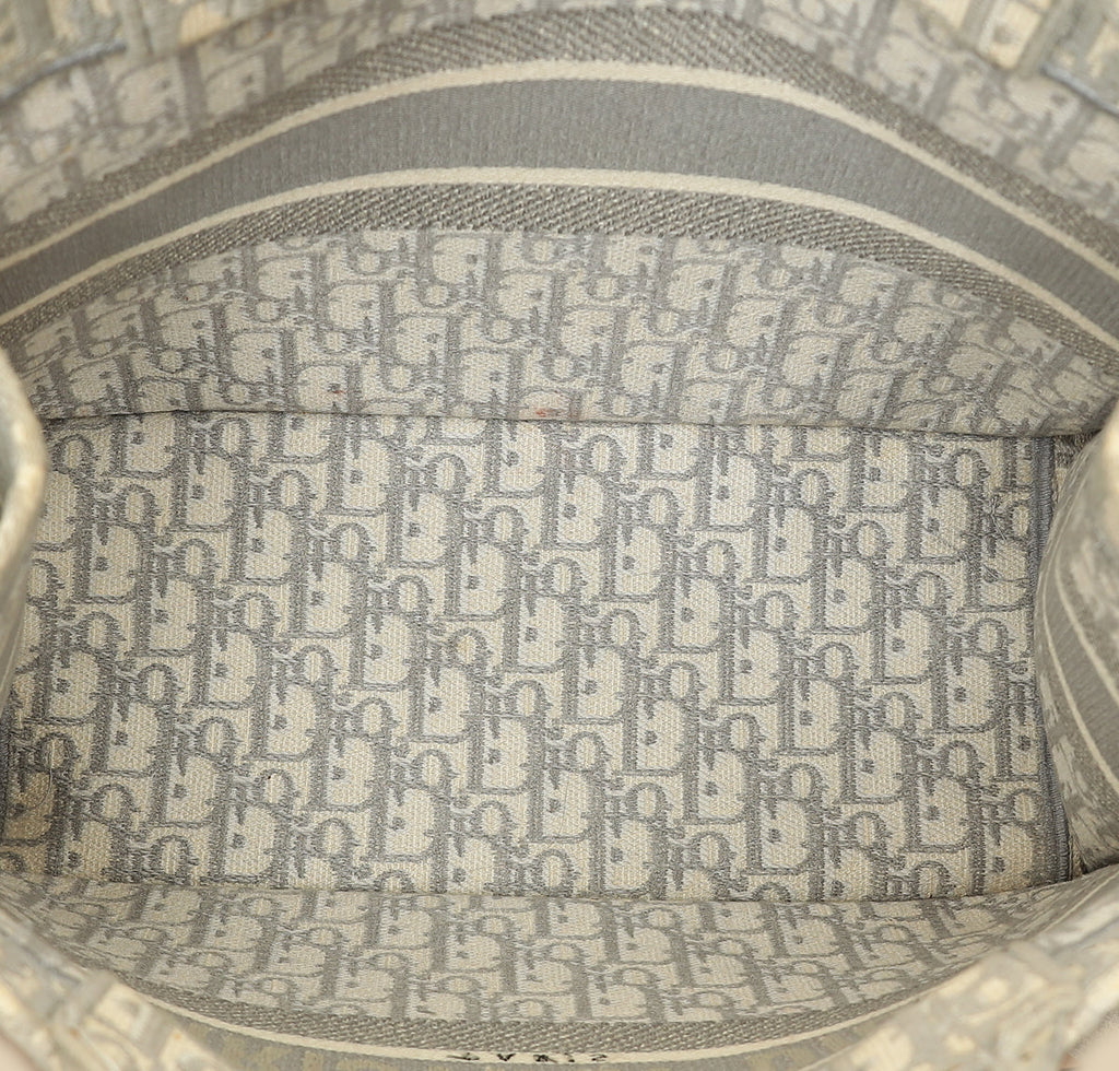 Christian Dior Grey Oblique Book Tote Medium Bag