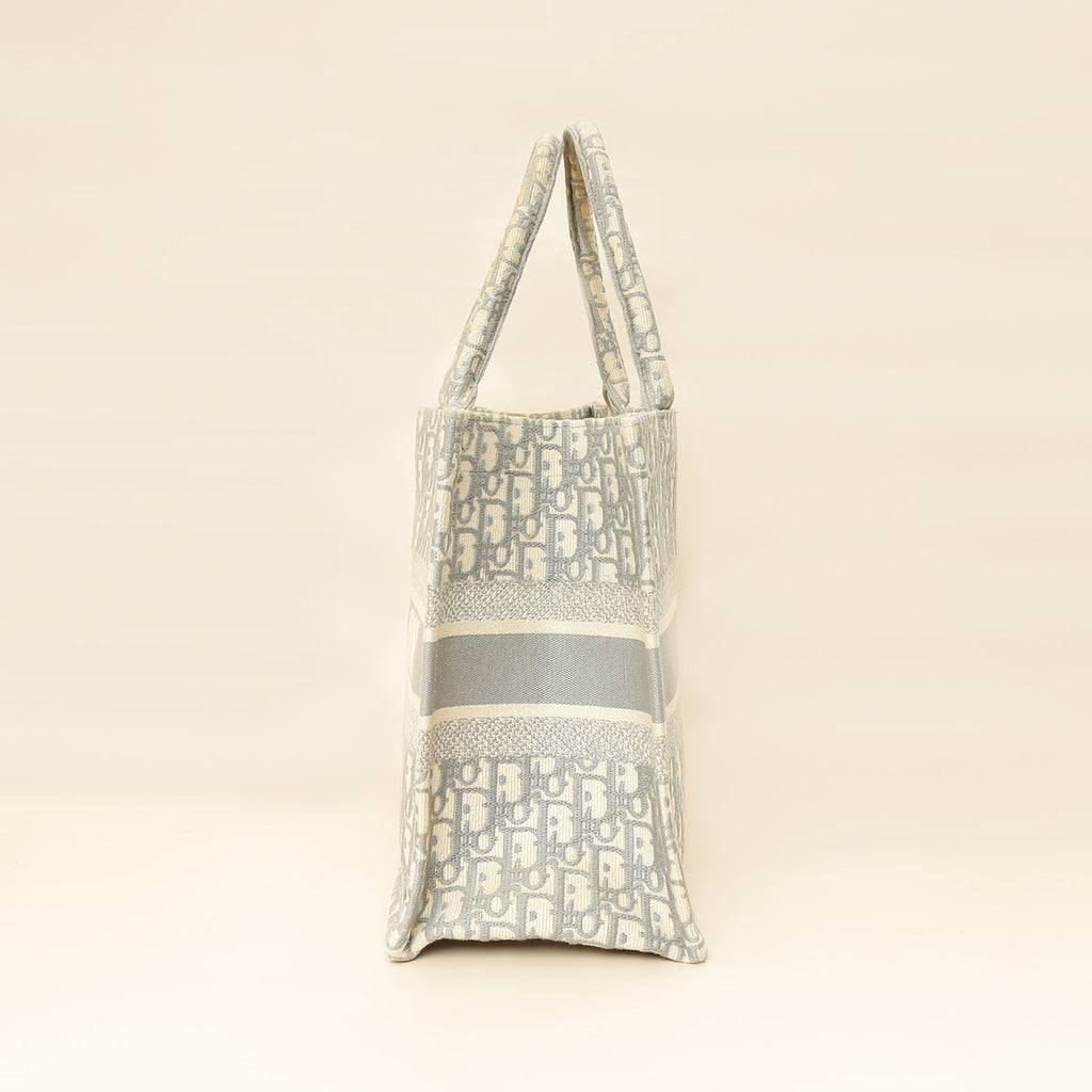 Christian Dior Grey Oblique Book Tote Medium Bag