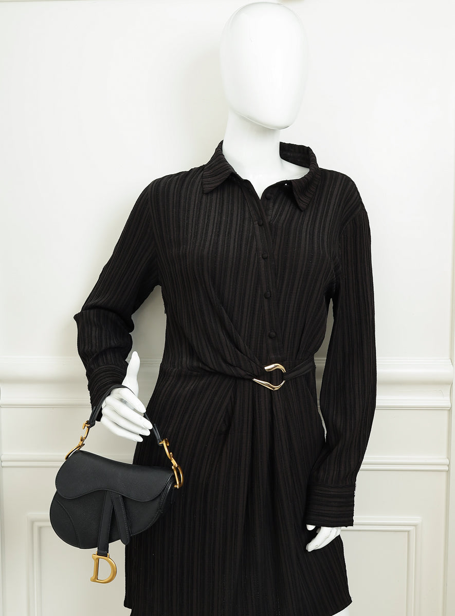 Christian Dior Black Saddle Mini Bag