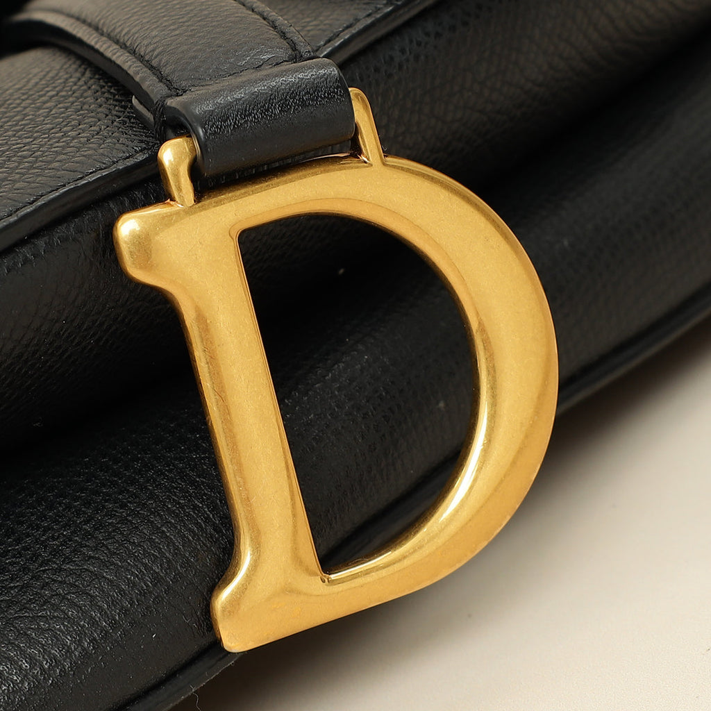 Christian Dior Black Saddle Mini Bag