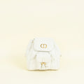 Christian Dior Latte White Small Dior Caro Backpack Bag