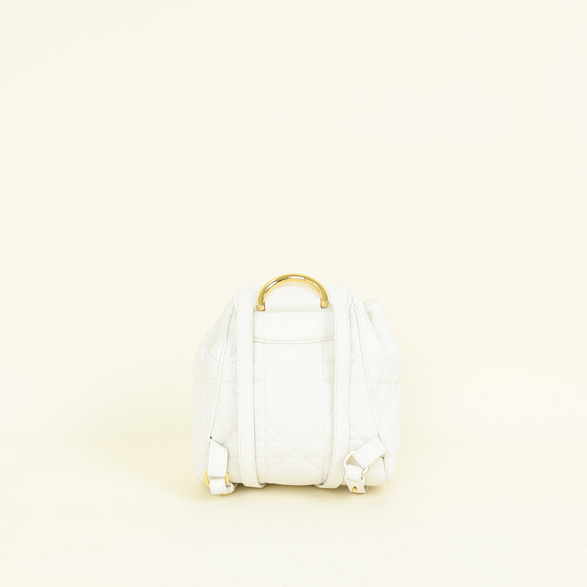 Christian Dior Latte White Small Dior Caro Backpack Bag
