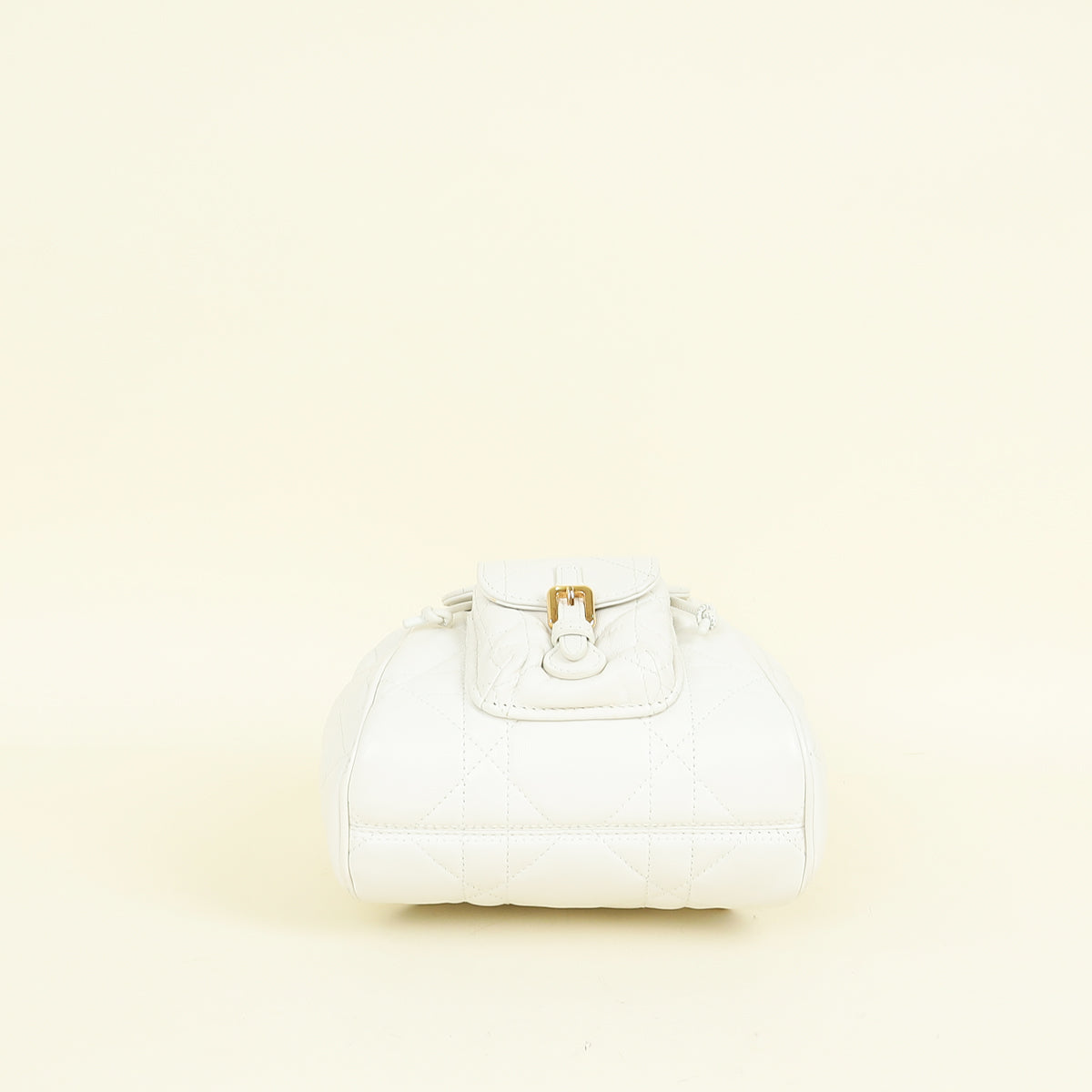 Christian Dior Latte White Small Dior Caro Backpack Bag