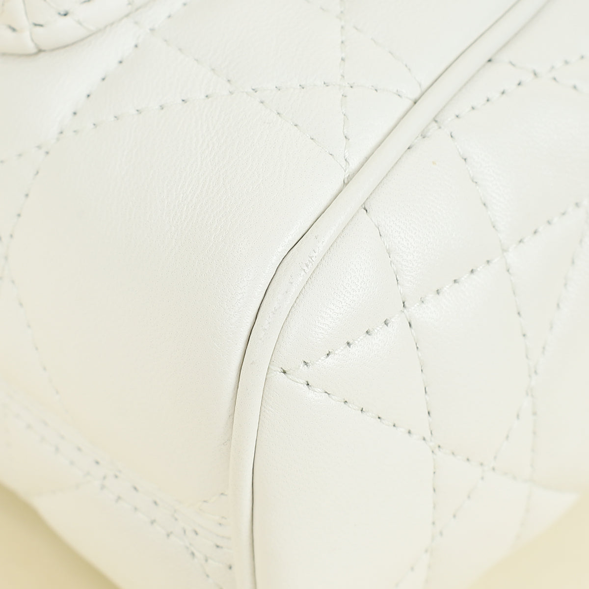 Christian Dior Latte White Small Dior Caro Backpack Bag