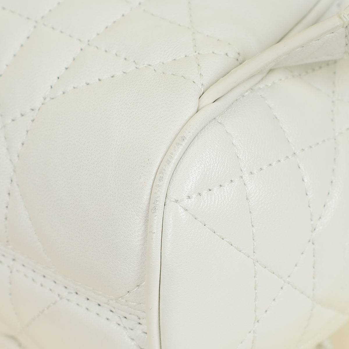 Christian Dior Latte White Small Dior Caro Backpack Bag