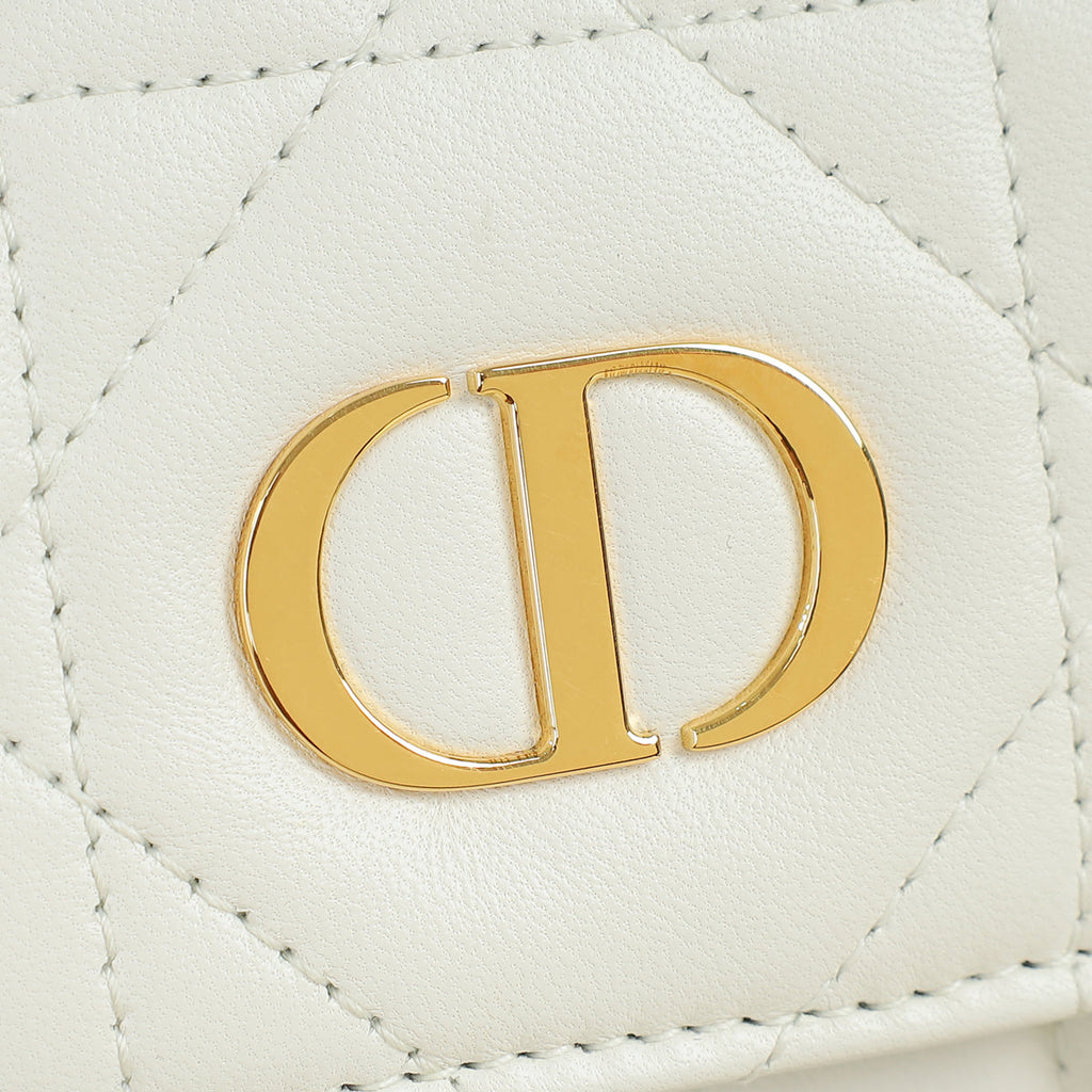 Christian Dior Latte White Small Dior Caro Backpack Bag