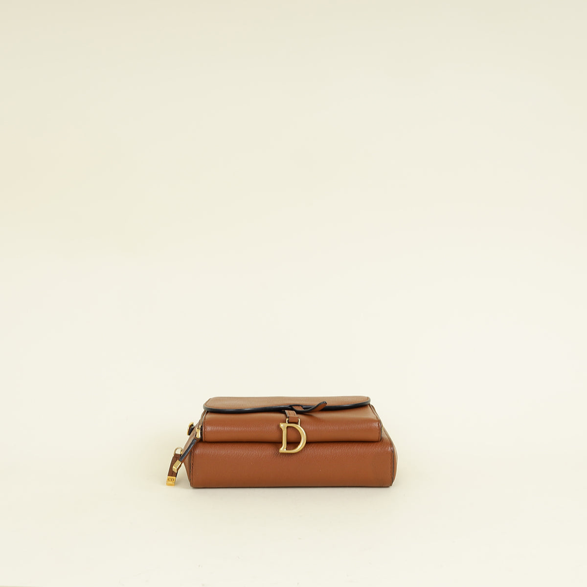 Christian Dior Brown Double Saddle Pouch Crossbody Bag