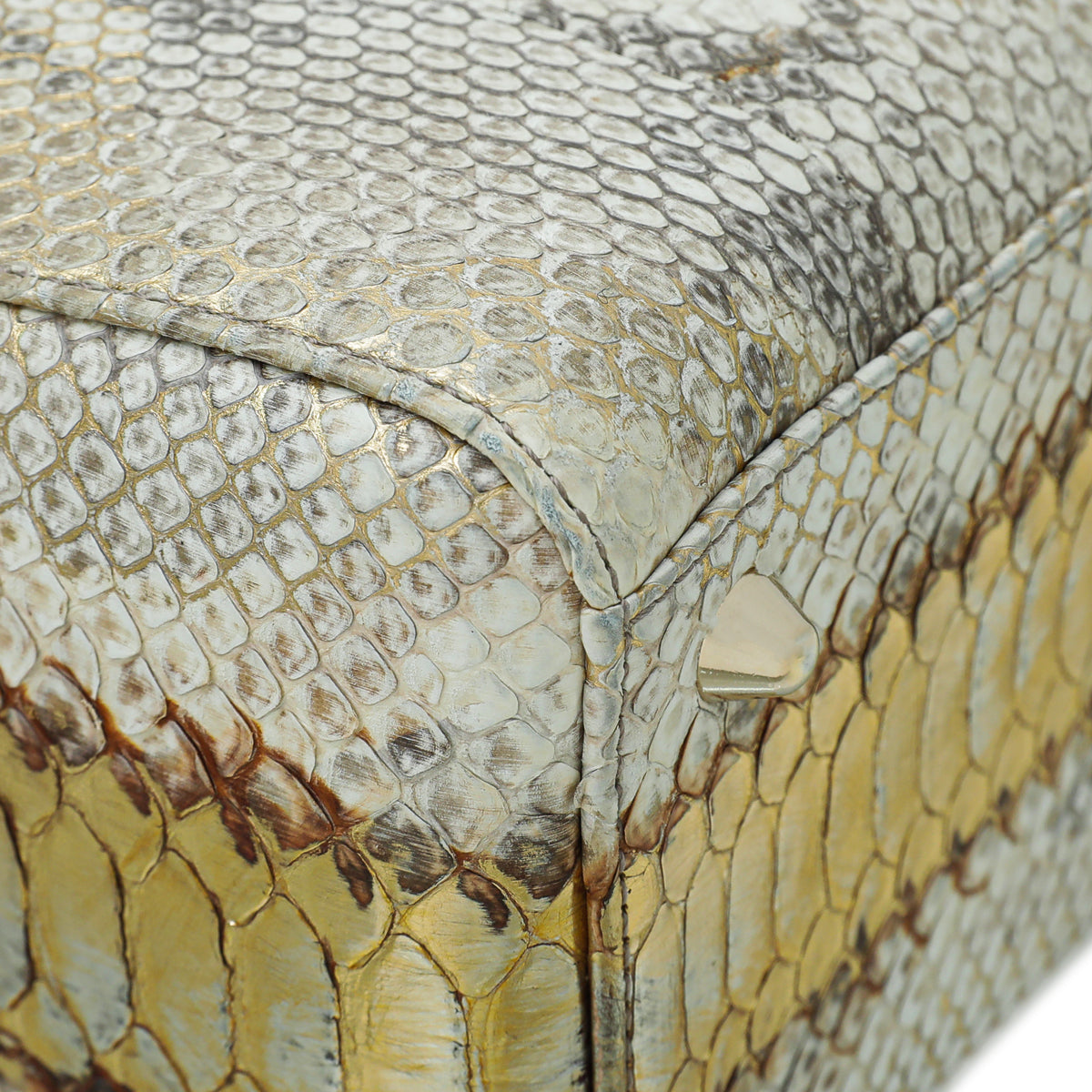 Christian Dior Bicolor Python Lady Dior Large Bag