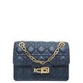 Christian Dior Navy Blue Miss Dior Lined Flap Chain Bag