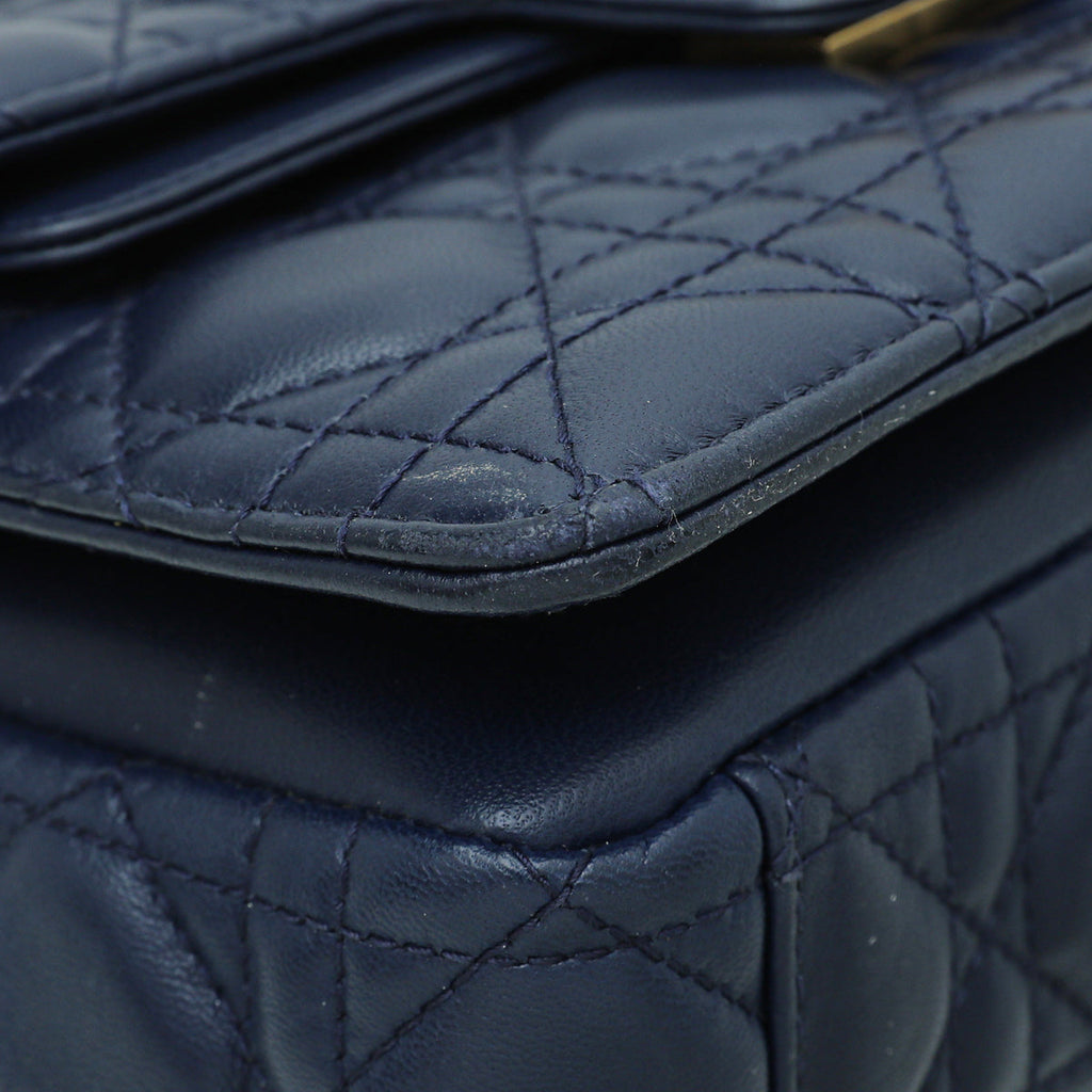Christian Dior Navy Blue Miss Dior Lined Flap Chain Bag