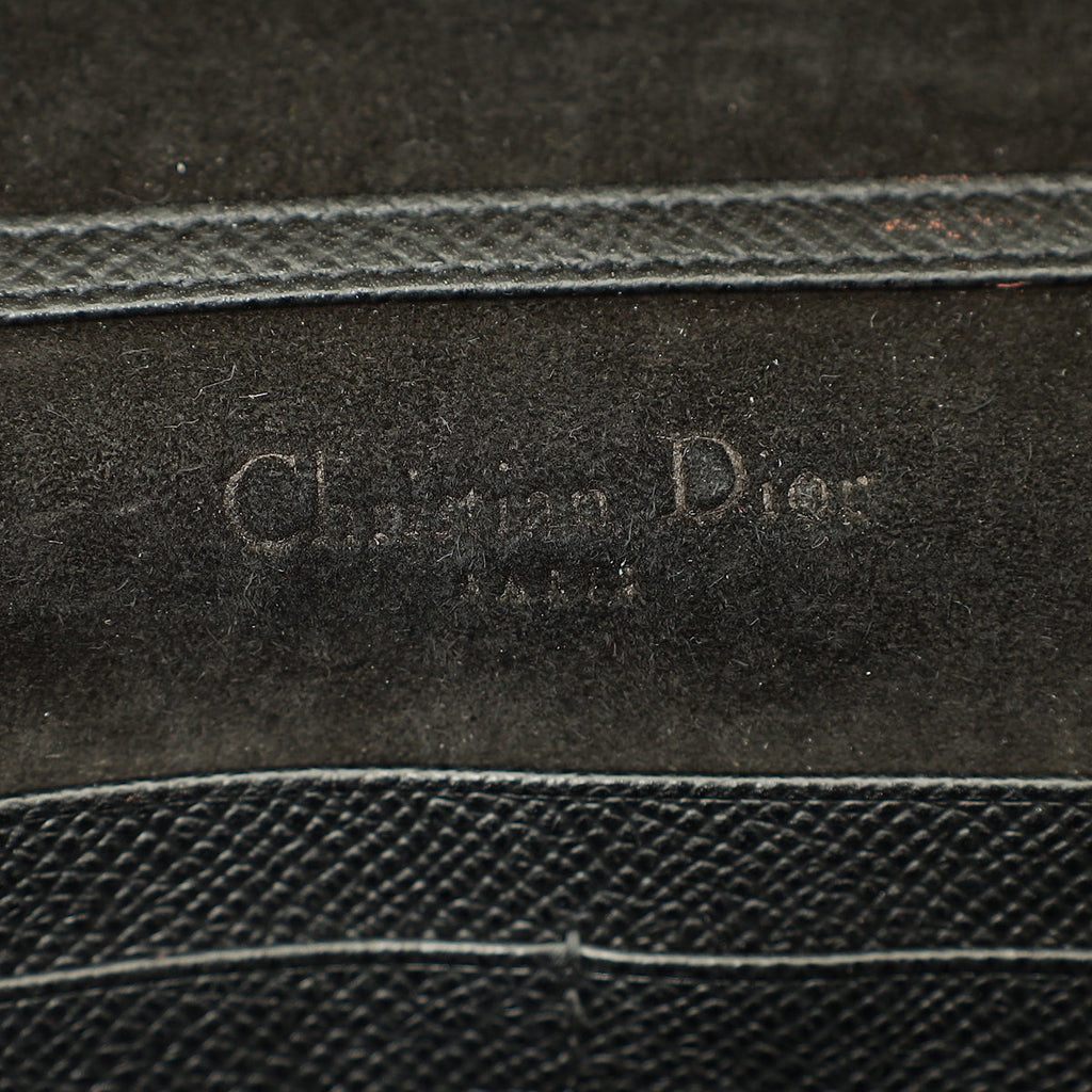 Christian Dior Black Saddle Wallet On Chain Bag