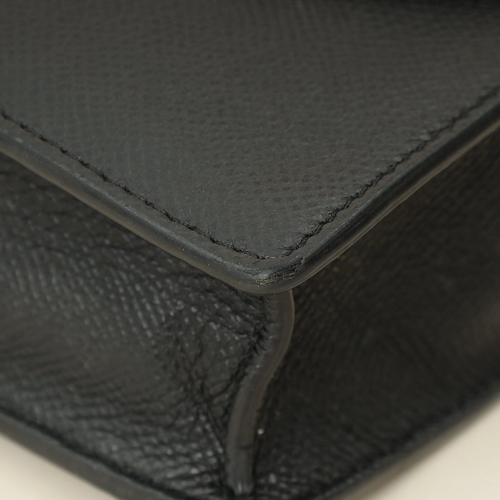 Christian Dior Black Saddle Wallet On Chain Bag