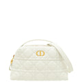 Christian Dior White Cannage Caro D-Cosy Bag