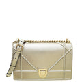 Christian Dior Metallic Champagne Diorama Medium Bag