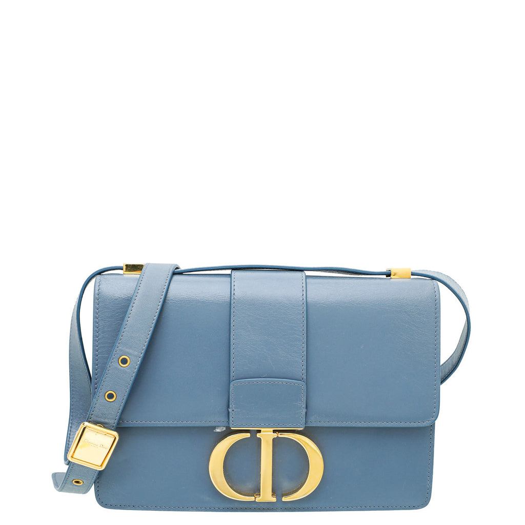 Christian Dior Blue 30 Montaigne Flap Medium Shoulder Bag