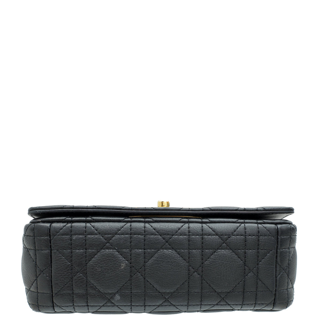 Christian Dior Black Caro Cannage Small Flap Bag