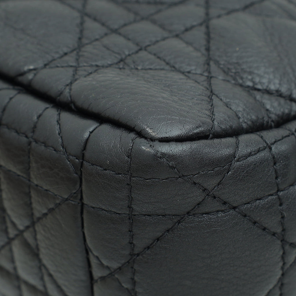 Christian Dior Black Caro Cannage Small Flap Bag