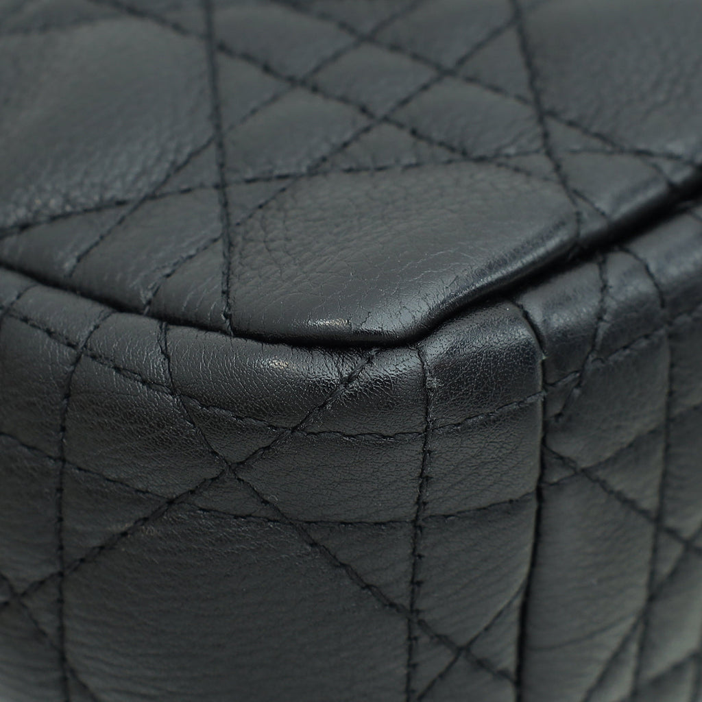 Christian Dior Black Caro Cannage Small Flap Bag
