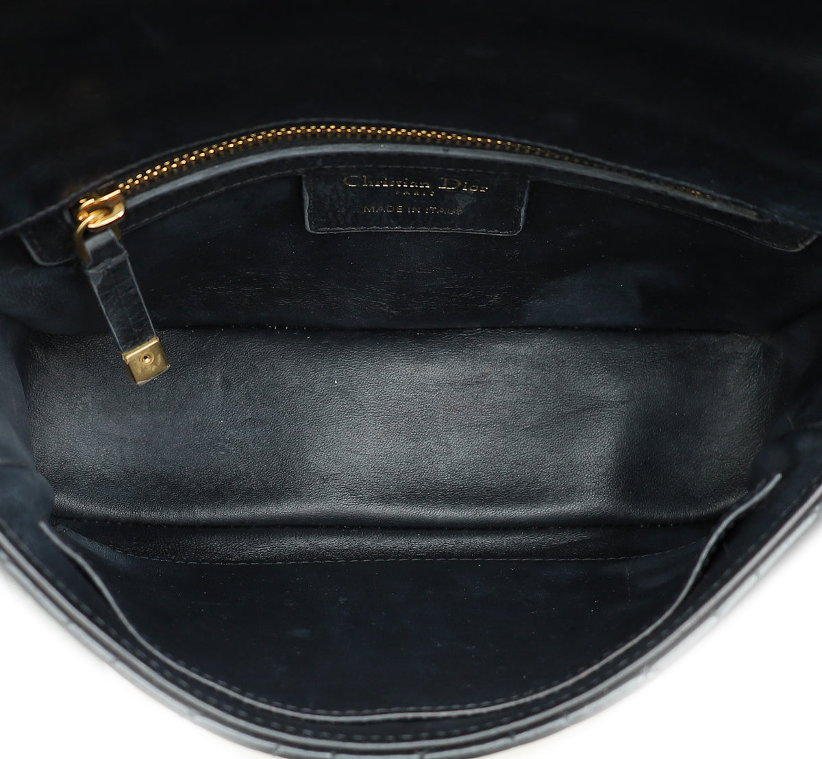 Christian Dior Black Caro Cannage Small Flap Bag