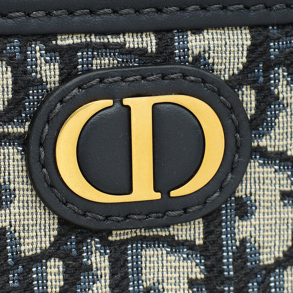Christian Dior Navy Blue Oblique 30 Montaigne Dea Pouch
